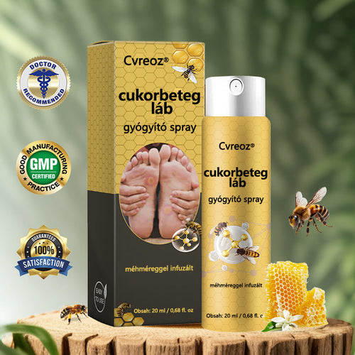 Cvreoz® méhméreg gyógyító spray a sebek gyógyulására és regenerálására a kezeken és a lábakon⭐️