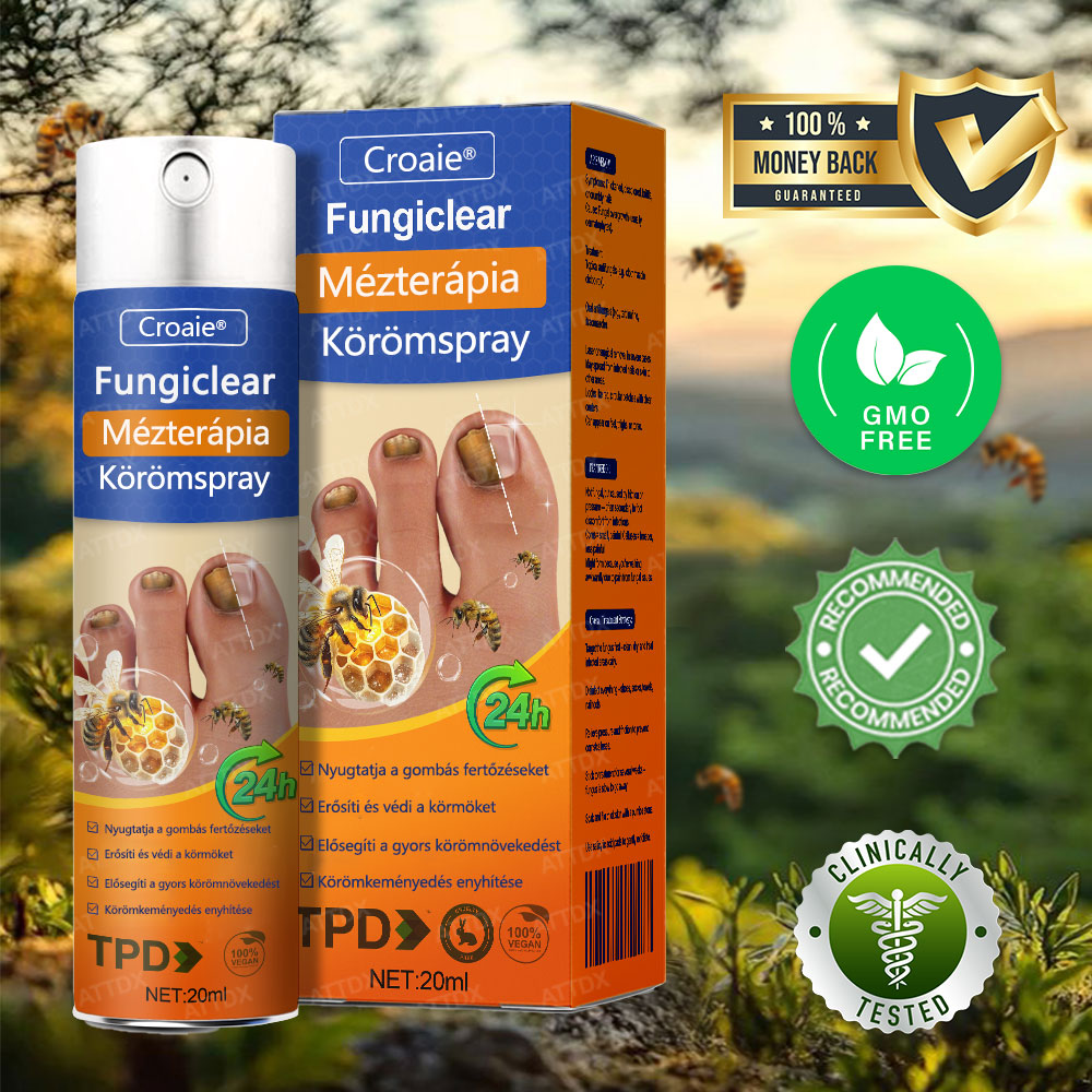 🎁Croaie® Fungiclear Méhterápiás Körömspray🎁