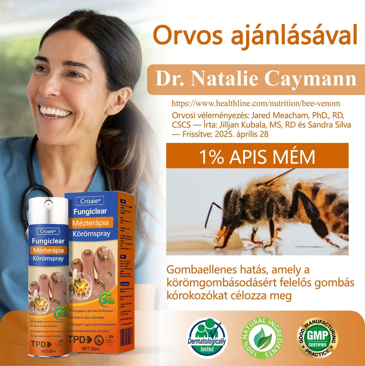 🎁Croaie® Fungiclear Méhterápiás Körömspray🎁