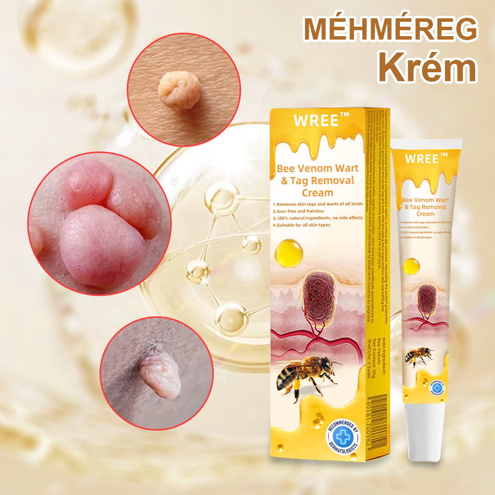 🌺WREE™ Krém szemölcsök és anyajegyek eltávolítására méhméreggel (👨‍⚕Minden bőrtípusra alkalmas)🐝(🔥Utolsó napi akció 60% kedvezménnyel)