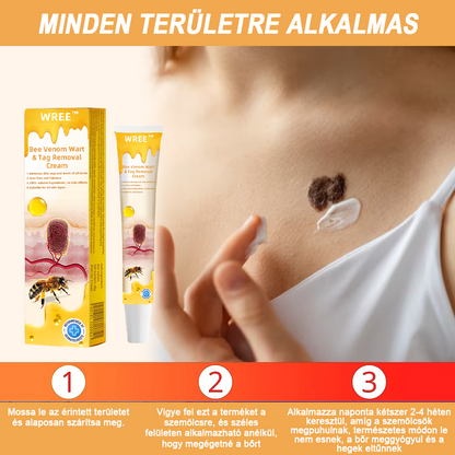 🌺WREE™ Krém szemölcsök és anyajegyek eltávolítására méhméreggel (👨‍⚕Minden bőrtípusra alkalmas)🐝(🔥Utolsó napi akció 60% kedvezménnyel)